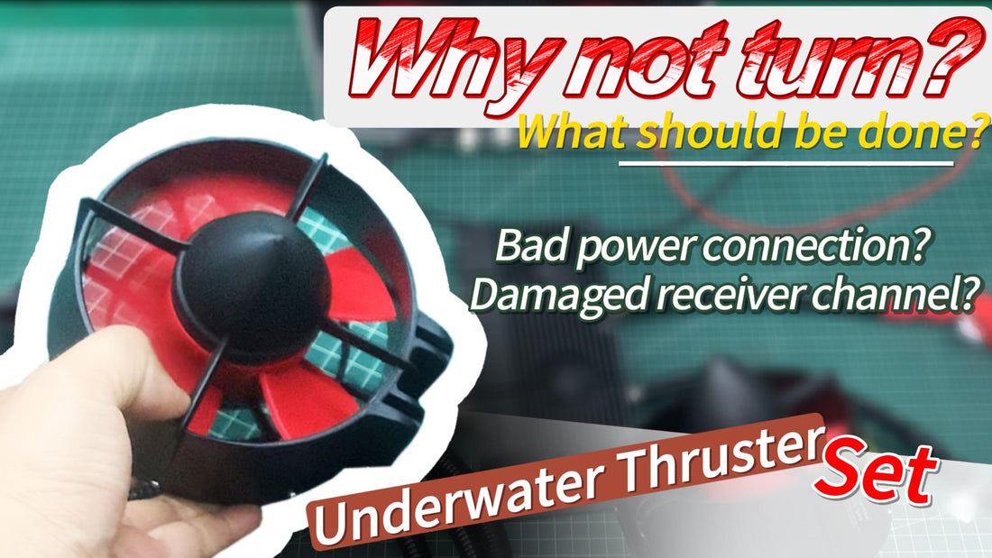 What should I do if the underwater thruster set does not work?