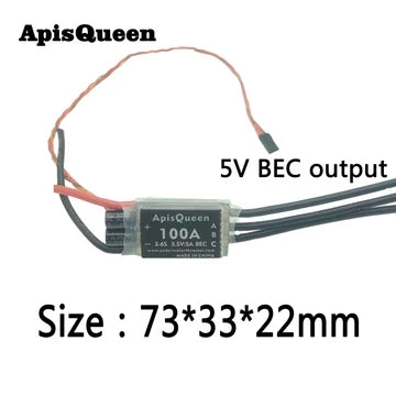 Apisqueen 12-24v 4650 High Quality Brushless Waterproof Motor (with Esc), Corrosion and Rust Resistant, for Rov/Underwater Propulsioner etc.