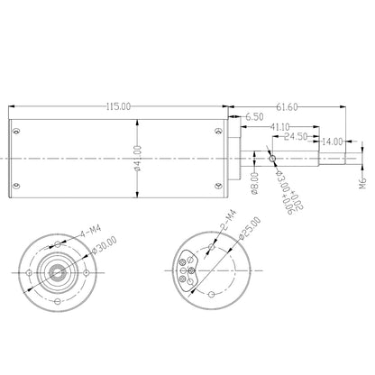 APISQUEEN 950 ワット 50110 IP68 24 V-48 V ブラシレス DC インナーローターモーター、水中モーター、水中ロボット、水中スラスター用