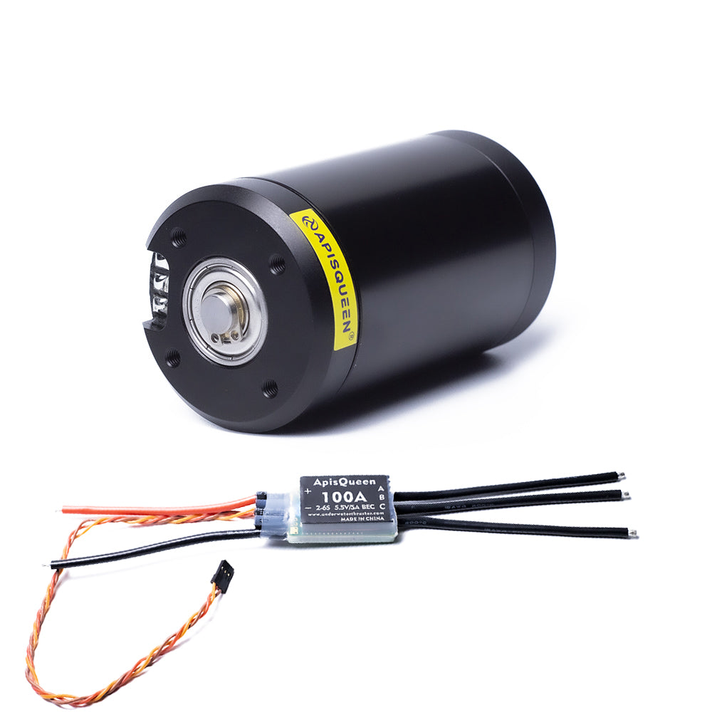 APISQUEEN 12-42V 5080 motor de escova subaquática 1200w para rov/robô subaquático/barco