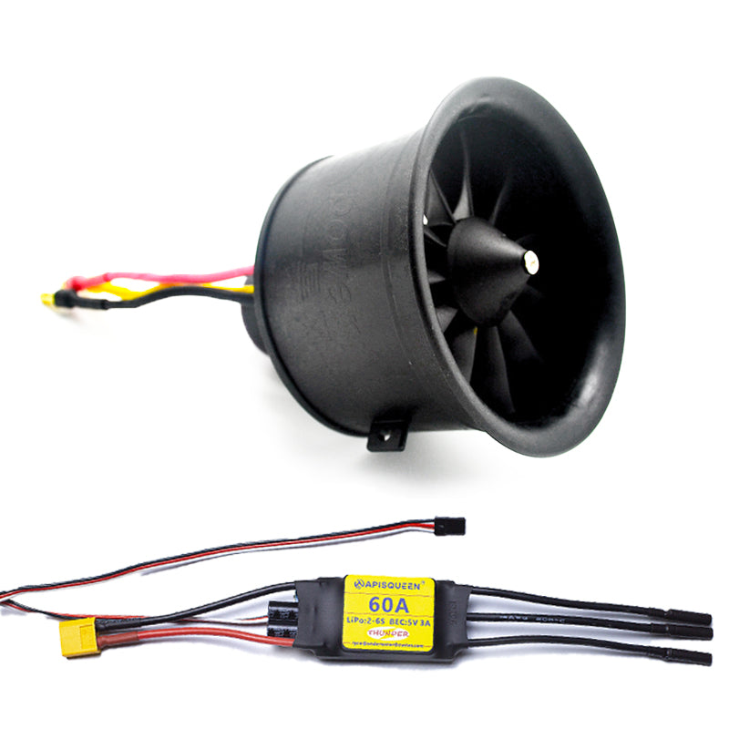 64mm EDF 3S/4S 3500KV belt 11 blades electric ducted fan for aircraft model aircraft jet engine