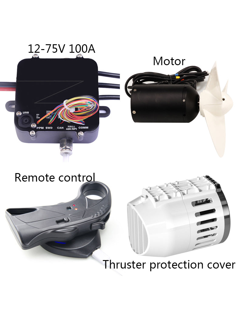 APISQUEEN 37-67.8V AU30 170/290KV bürstenloses wasserdichtes Unterwasserstrahlruder, esc für rov/boat