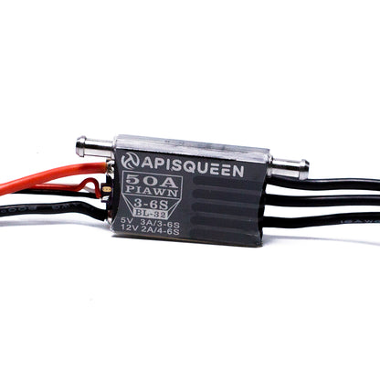 APISQUEEN 50A 3-6S prawn esc electronic speed controllers for mini hydro/boat