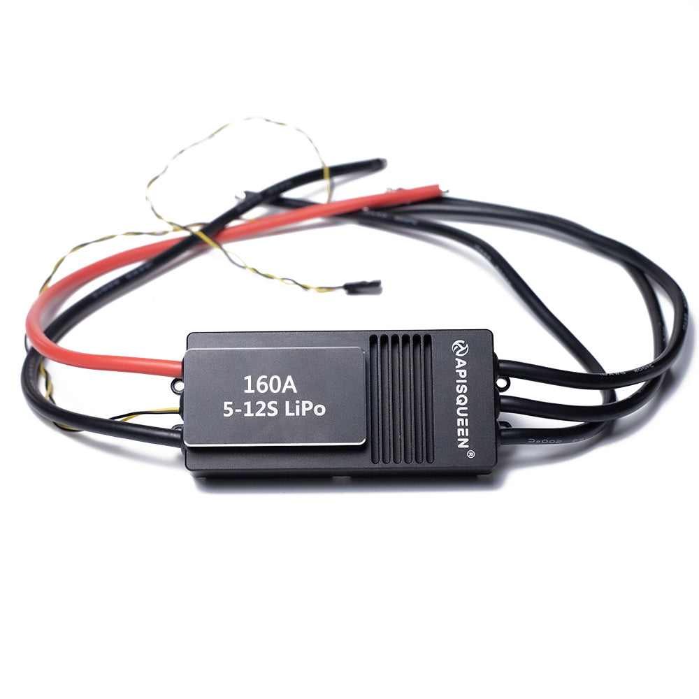 APISQUEEN thunderbolt esc 12s lipo 48v 60a/120a/160a pour propulsion, moteurs brushless, drones et plus encore.