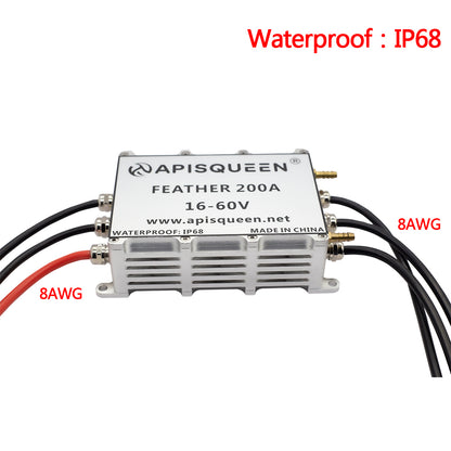 APISQUEEN 16-60V High pressure brushless 200a ESC for hydrofoils/underwater propellers/brushless motors.