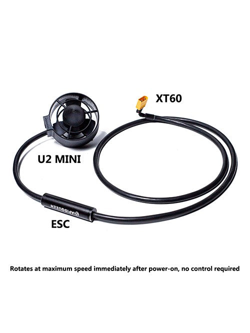 APISQUEEN U2 mini Rotates at maximum speed immediately after powering on, no control required, brushless underwater propeller