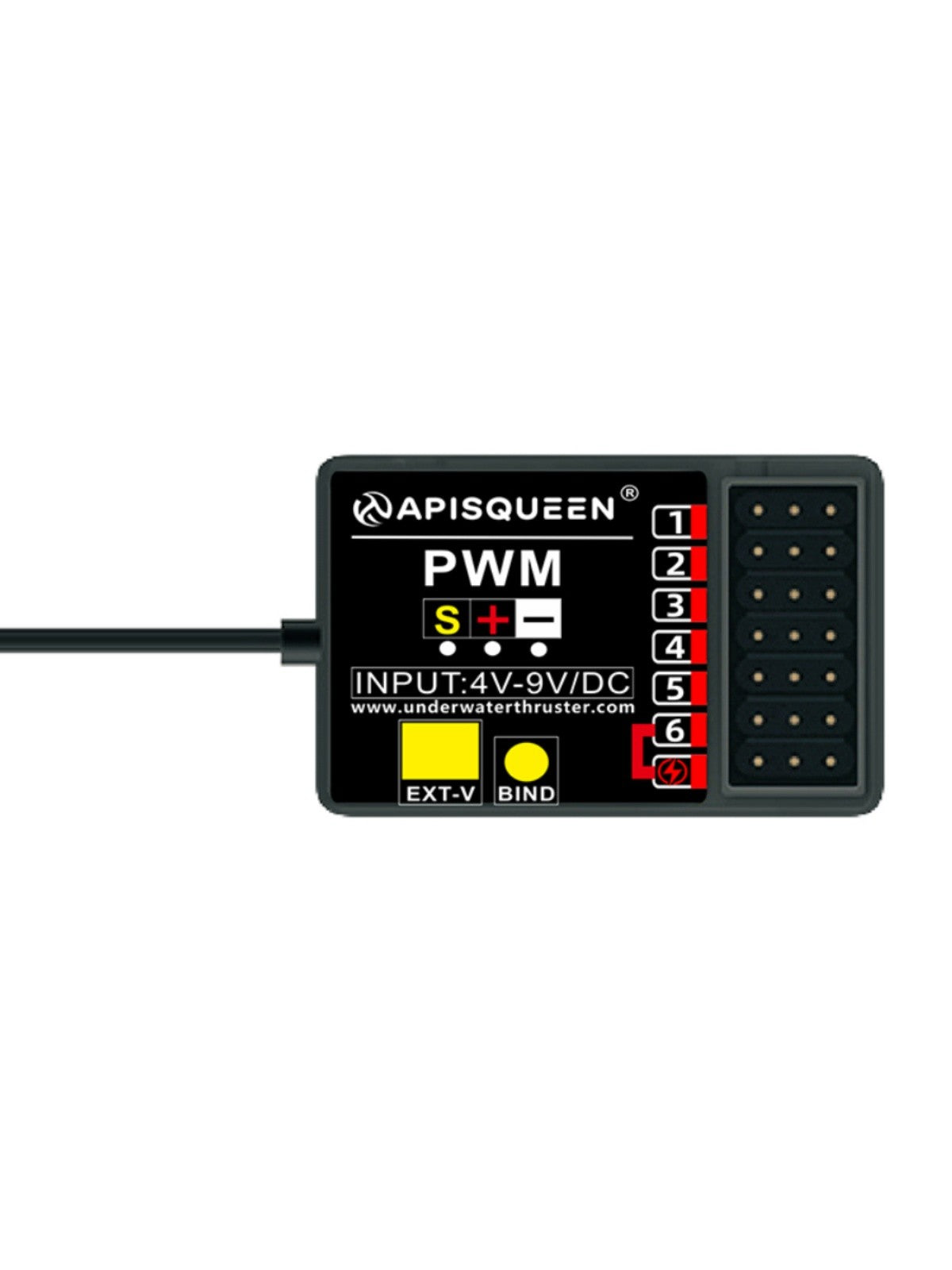 APISQUEEN A300 2.4G 6-channel remote control with cruise control for remote control of underwater thrusters