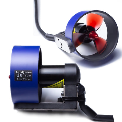 APISQUEEN 12-24V U5 brushless underwater thruster 7KG thrust, with 100A ESC, For inflatable boats/kayaks, etc.